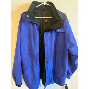 REI GORE-TEX Men's Blue Outdoor Jacket XL Waterproof Breathable Hooded